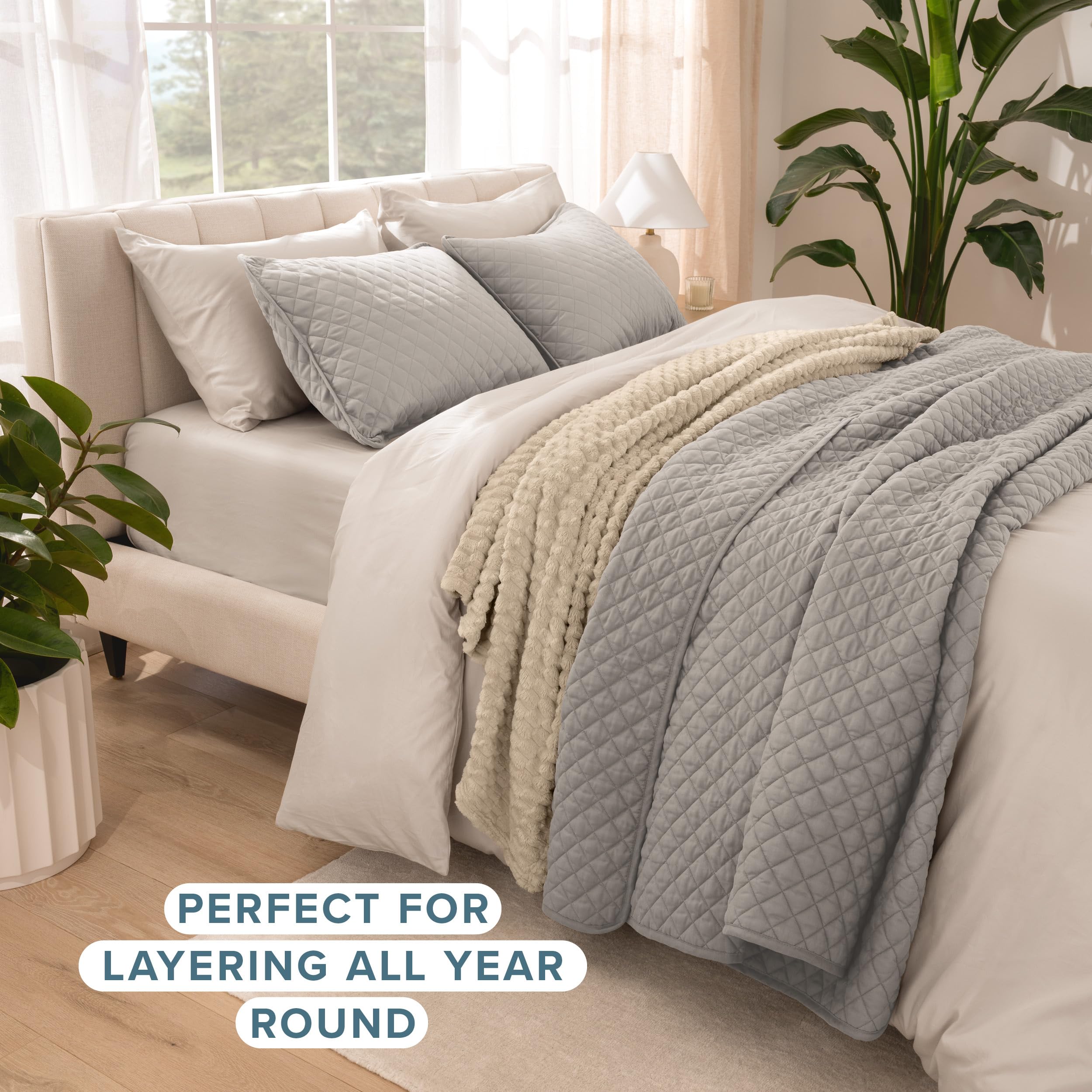 Amazon.com: Bare Home Coverlet Set - Twin/Twin Extra Long
